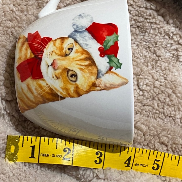 Portobello Kitty Cat in Christmas Hat Mug Seasons Greetings Made in England NWOT - Picture 9 of 12